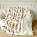 GobekUsa Geometric Jacquard Taff Velvet Blanket Lamb Wool Warm Nap Bed Sheets