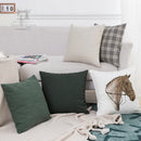 GobekUsa Horse Head Embroidery Pillowcase, Nordic Luxury Design for Modern Living Room
