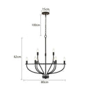 GobekUsa Iron Art Retro Chandelier Light, American Farmhouse Industrial Pendant Lamp