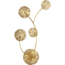 GobekUsa Gold Flower Copper Frame Wall Sconce for Hotel Dining Room Lighting