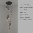 GobekUsa LED Staircase Chandeliers: Modern Luxury for Living Room, Hall, Villa.