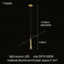 GobekUsa Crystal LED Pendant Chandelier for Modern Luxury Living Room