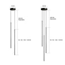 GobekUsa Black LED Chandelier Pendant Lights for Dining Room and Bedroom