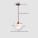 GobekUsa Iron Marble LED Pendant Light Fixture Modern Hanging Lamp Interior Decor