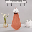 GobekUsa Cloudy Day Hand Towel - Antibacterial Bamboo Charcoal Fiber Kitchen & Bath Soft Towel