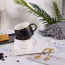 250ml GobekUsa Ceramic Coffee Cup Set with Tray, Spoon - European Style Porcelain Mugs