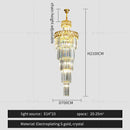 GobekUsa Light Luxury Crystal Chandelier for Elegant Villa Living Room & Hotel Lobby