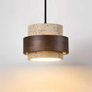 Japanese Wabi Sabi Stone Pendant Light in White or Gray