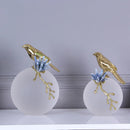 GobekUsa Golden Bird Brass Sculpture Modern Home Decor Artwork Statue