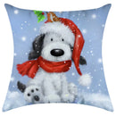 GobekUsa Christmas Pillowcase Deer Santa Tree Bear Print Cushion Cover