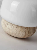 GobekUsa Cream Mushroom Table Lamp: Beauty Atmosphere Warm Soft Retro Stone Fixture.