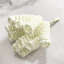 GobekUsa Ivory Flower Cherry Stamen Berries Bundle for DIY Christmas Wedding Decor