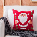 GobekUsa Christmas Snowflake Elk Embroidered Pillowcases - Festive Decorative Cushion Cover