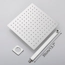 GobekUsa Brushed Nickel Rainfall Shower Head with Shower Arm - Ultra Thin Top Sprayer