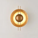 GobekUsa Gold Round Villa Wall Lamp: Retro LED Lighting for Corridor, Living Room, Bedroom.