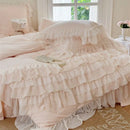 GobekUsa French Princess Bedding Set with Ruffles and Lace
