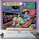 GobekUsa Cute Girl Cartoon Tapestry Wall Hanging for Kawaii Aesthetics Room Decor