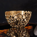 GobekUsa Gold Coralline Fruit Tray: Stylish Home Decor & Desktop Storage