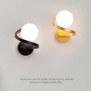 GobekUsa Black Copper LED Wall Lights for Bedroom - Nordic Wall Sconce Decro