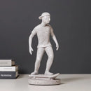 GobekUsa Abstract Sports Player Sculpture Set Grey/White Figurines Home Decor