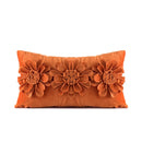 GobekUsa 3D Velvet Flower Pillow Covers in Yellow Beige 45x45cm
