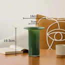GobekUsa Jade Trumpet Glass Vase Hydroponics Flower Pot Desk Decoration