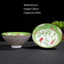 GobekUsa Blue & White Ceramic Kung Fu Tea Cup - Japanese Style Porcelain Sake Cups