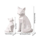 GobekUsa Geometric Fox Sculpture Modern Home Decor Abstract Ornaments Statues
