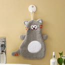 GobekUsa Cartoon Cat Coral Velvet Hand Towels: Soft, Cute, Quick Dry Bath Towels