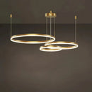 GobekUsa Gold Ring Pendant Lights Circle Acrylic LED Ceiling Lamp