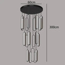 GobekUsa LED Staircase Chandeliers | Modern Pendant Light for Living Room