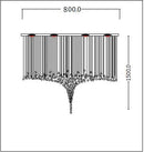 GobekUsa Luxe Crystal Chandelier: Modern Staircase & Lobby LED Lighting with Long Hallway Design