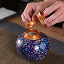 GobekUsa Enamel Tea Pot Ceramic Storage Jar - Airtight Coffee Container