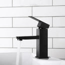 GobekUsa Black Basin Faucet Single Handle Hot Cold Water Mixer for Bathroom Sink