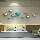 GobekUsa 3D Stone Wall Ornaments: Room Aesthetics & Decoration - Plating Craft Stone Pendants