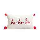 GobekUsa Christmas Embroidered Red Geometric Pillow Cover for Festive Home Decor