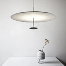 GobekUsa Gold Black Pendant Light for Living Room, Elegant Minimalist Ring Suspension Lamp