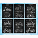 GobekUsa Dirt Bike Patent Blueprint Poster Canvas Wall Art