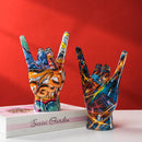 GobekUsa Hand Statue 19cm Modern Pop Art Resin Sculpture Home Decor