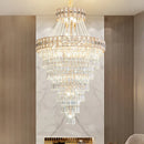 GobekUsa Duplex Villa Crystal Chandelier: Modern Luxury Staircase Lamp for Elegant Living Rooms