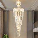 GobekUsa Crystal Chandelier: European Villa Hotel Luxury Hollow Building Middle Floor Lighting