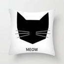GobekUsa Hello Cat Pillow Cover - Modern Design for Home Decor - Cute & Cozy