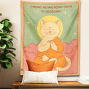 GobekUsa Cat Tapestry Sun Moon Psychedelic Boho Decor for Bedroom & Dorm Room