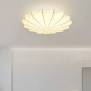 GobekUsa Cream Silk LED Ceiling Lamp for Living Room Bedroom, Nordic Minimalist Style