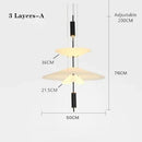 GobekUsa LED Saucer Chandelier: Modern Personality for Home Decor, Living Room, Dining Table