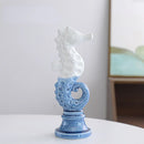 GobekUsa Cartoon Seahorse Ceramic Statue for Home Decoration