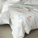GobekUsa Butterfly Embroidery Lyocell Cotton Bedding Set, Silky Soft Cool Feeling Sheets