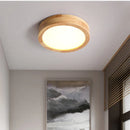 GobekUsa Circular Wood Ceiling Lamp LED Lighting for Living Room, Bedroom, Hallway, and Bathroom