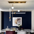 GobekUsa Geometric Line Frame Chandelier Pendant Lights for Stairs and Table Decor