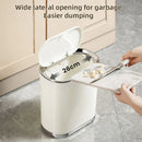 GobekUsa Light Luxury Bathroom Trash Can with Lid for Kitchen, Living Room - Waterproof Narrow Waste Bin